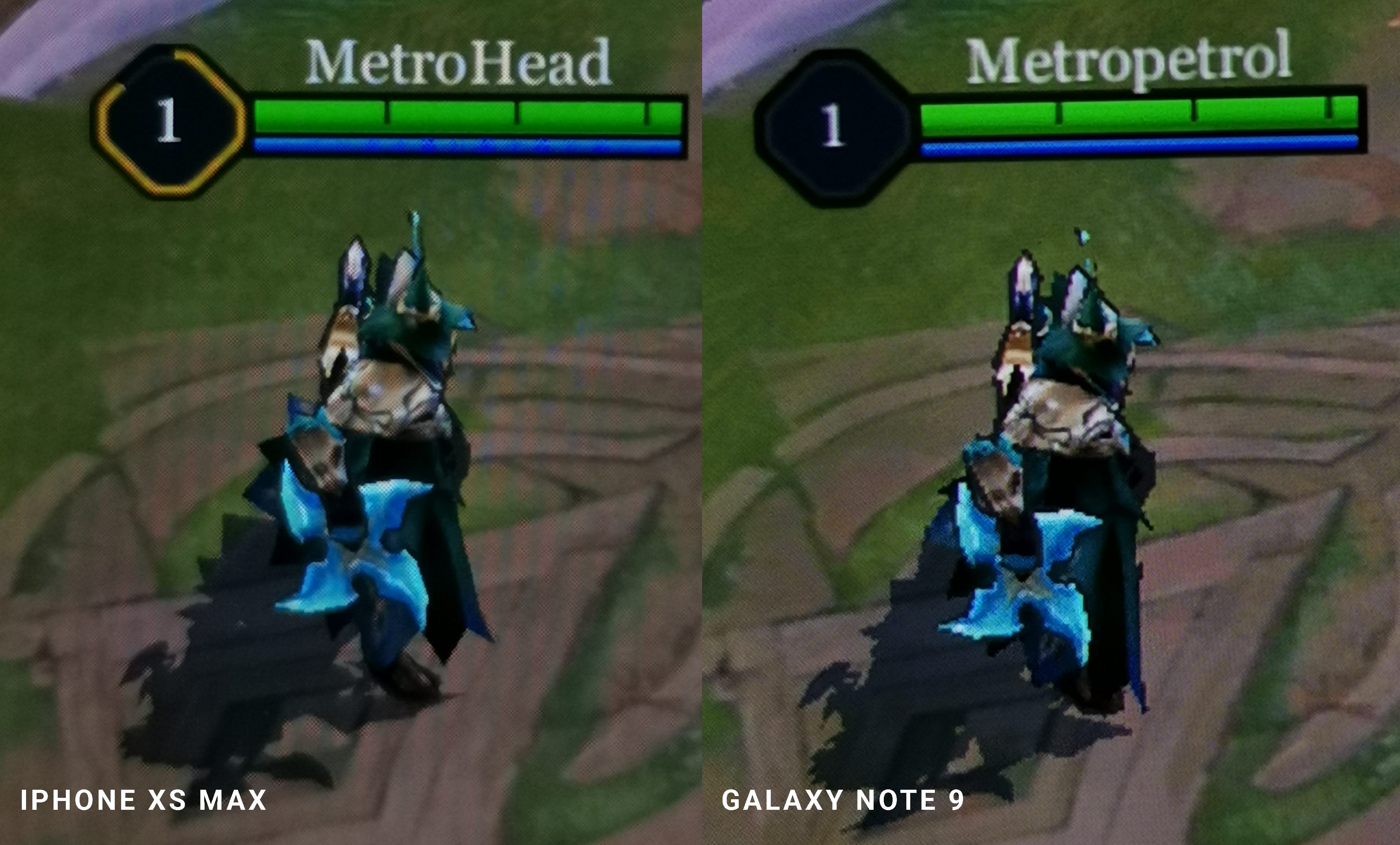 arena of valor note9 vs iphone resolution